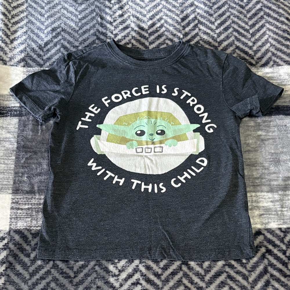 Charcoal Kids Graphic Tee - The Force is Strong